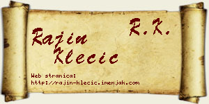 Rajin Klecić vizit kartica